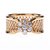 Van Cleef & Arpels 18K Gold Diamond Basket Weave Flower Ring Size 54 Yellow Yellow gold  ref.57509