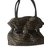 Sonia Rykiel Handbags Black Taupe Leather Cloth  ref.57691