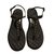 Chanel sandale noir en cuir  ref.57697