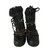 Chanel Boots Black Cloth  ref.49928