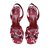 Chanel sandali Bianco Rosso Pelle Panno  ref.58194