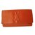 Yves Saint Laurent Clutch bags Cognac Patent leather  ref.58446