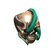 Théo fennel skull and green snake ring Silvery Silver  ref.60110