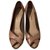 Costume National Heels Taupe Leather  ref.58581