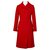 Dolce & Gabbana Abrigo de lana rojo de longitud media. Roja Cachemira  ref.58651