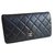 Chanel Wallets Black Leather  ref.59029