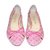 Louis Vuitton Ballet flats Pink Leather Cloth  ref.59495