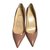 Christian Louboutin Pigalle Nude Charol 85 mm tacones Beige  ref.59774