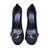 Dior Heels Black Leather Cloth  ref.59797