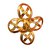 JAHRGANG 14k vergoldete Chanel-Brosche Golden  ref.59899