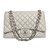 Chanel Timeless Maxi Caviar grey pearl Leather  ref.60074