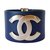 Chanel Bracciali Blu navy Pelle  ref.60345