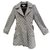 See by Chloé Coats, Outerwear Black White Polyester Wool  ref.60708
