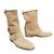 Gucci Stiefeletten Beige Samtleder Bambus Schnalle - Ansicht 2