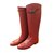 Hermès Hermes Kelly Jumping Boots in Burgundy Dark red Leather  ref.60838