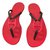 Hermès sandali Rosso Di gomma  ref.61006