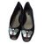 Louis Vuitton Zapatillas de ballet Negro Gamuza  ref.61058