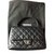 Chanel sac Coco handle vintage Cuir Noir  ref.61562