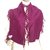 Eric Bompard Cashmere fringe scarf Purple  ref.61677