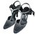 Yves Saint Laurent Sandals Black Silvery  ref.62190