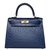 Hermès Kelly 25 Azul Couros exóticos  ref.63342