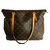 Louis Vuitton Totally GM Brown Leather Cloth  ref.63594