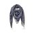 Louis Vuitton Bufanda clásica del monograma Azul Seda  ref.63798
