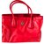 Chanel Handbags Red Leather  ref.63975