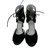 Paule Ka Sandals Black Leather Velvet  ref.64010
