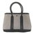 Hermès Gartenparty-Handtasche TTPM Braun Roh Leder Leinwand  ref.64211