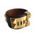 Hermès Bracelet Collier de chien Cuir Noir  ref.64428