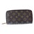 Louis Vuitton Zippy Dark brown Cloth  ref.64479