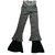 Rick Owens calça, leggings Preto Cinza Algodão Lã Poliamida  ref.64569