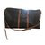 Louis Vuitton KEEPALL 60 Dark brown Leather  ref.65110