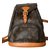 Louis Vuitton Montsouris Mini Backpack in Canvas Monogram Brown Golden Leather Cloth  ref.65124