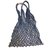 Céline Celine cotton net bag Blue  ref.65191