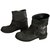 Autre Marque Ankle Boots Metallic Dark grey Leather Rubber  ref.65368