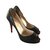 Christian Louboutin Heels Black Dark red Leather Patent leather Python  ref.65470