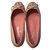 Chanel Zapatillas de ballet Rosa Cuero Cueros exoticos Pitón  ref.65593