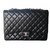 Chanel Maxi jumbo Negro Cuero  ref.65594