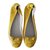 balenciaga  leather flats EU 40.5 'Arena Classic Ballerina' Yellow  ref.65689