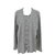 Comme Des Garcons Unfinished Edges Cardigan Blouse Grey Wool Nylon Rayon  ref.65719