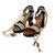 See by Chloé Patent leather high heel sandals Black Cream  ref.65796