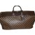 Louis Vuitton Greenwich GM Dark brown Leather Cloth  ref.65807
