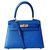 Hermès Mini Kelly 20 cm Cuir courchevel Bleu Bijouterie dorée  ref.65902