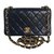 Chanel Handtasche Marineblau Leder  ref.65943