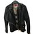 Burberry Diamond Quilt Detail Leather Biker Jacket Black Lambskin  ref.65979