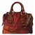 Louis Vuitton Handtaschen Braun Mehrfarben Orange Leder Python  ref.66095