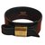 Hermès Kelly lock bracelet Black Leather Metal  ref.66188