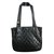 Chanel Einkaufstasche gestepptes schwarzes Leder  ref.66191